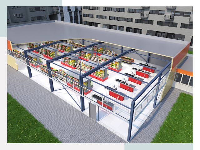 Строительство магазинов в Амурск от 620 руб. за м²