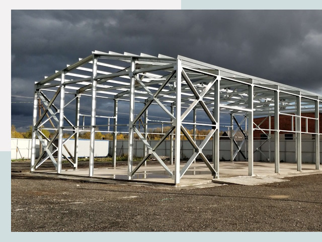 Двускатные ангары в Амурск от 620 руб. за квадрат