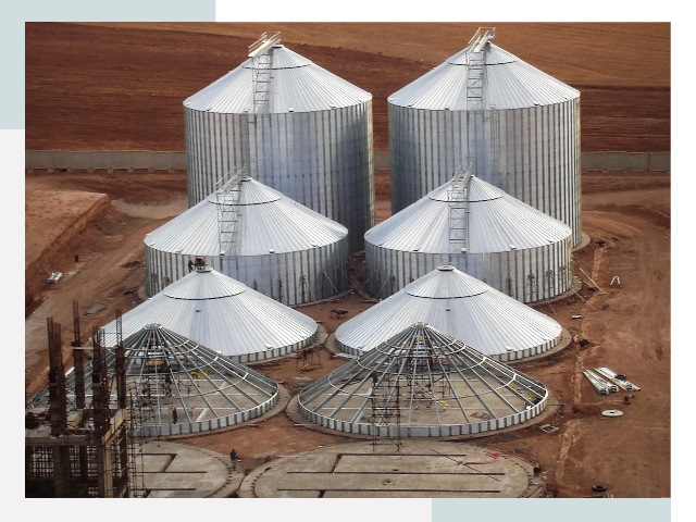 Строительство зерновых силосов в Амурске